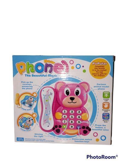 Imagem de Brinquedo Telefone Infantil Musical Com Som E Luzes (Rosa)