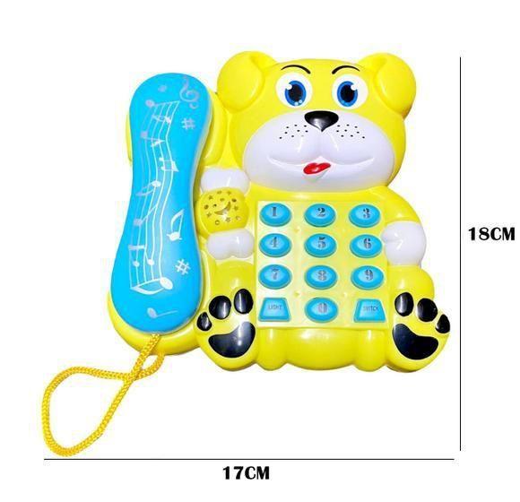 Imagem de Brinquedo Telefone Infantil Musical Educativo Ursinho - Toy King