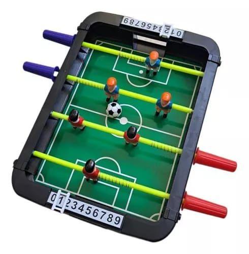 Imagem de Brinquedo Totó Compacto Mini Pebolim Premium Futebol De Mesa