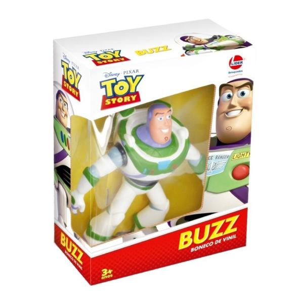 Imagem de Brinquedo Toy Story Boneco Buzz De Vinil Disney - Líder Brinquedos