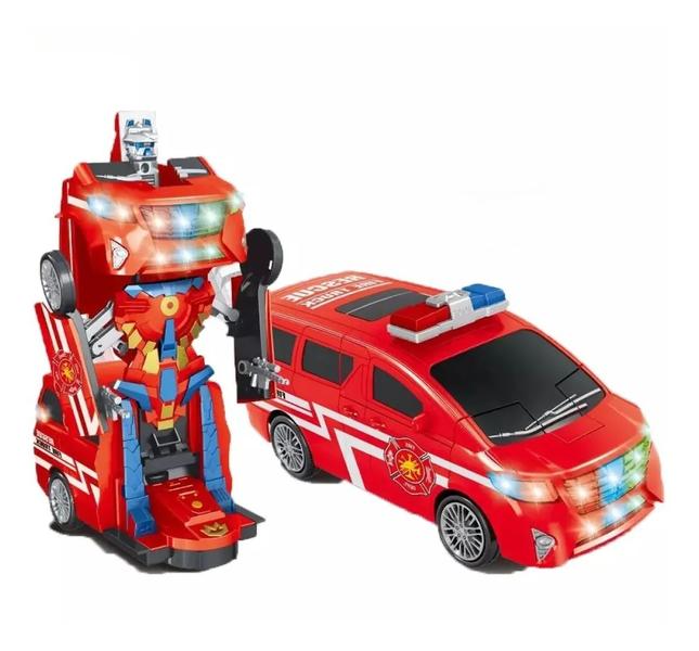 Imagem de Brinquedo Transformers Bombeiro  Luz e Som a Pilha.