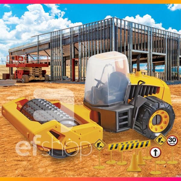 Imagem de Brinquedo Trator Compactador Construction Machine Gigante Articulado Cabine Removível Brinquedo Menino