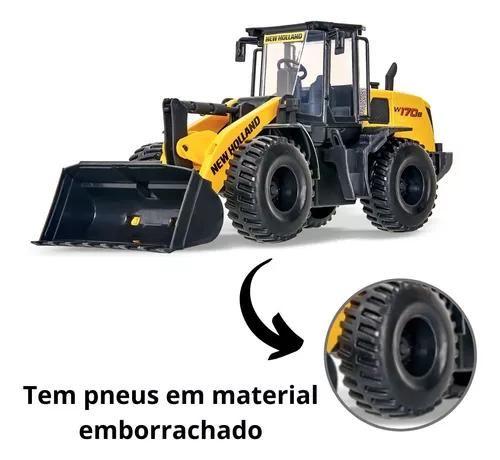 Imagem de Brinquedo Trator Pá Carregadeira New Holland W170 Articulada