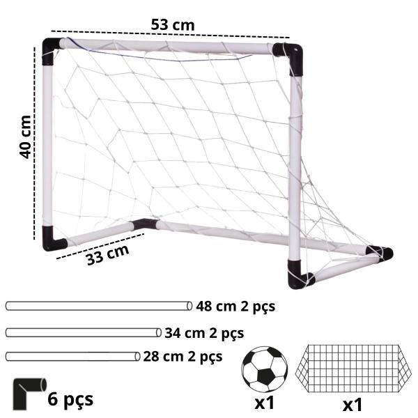 Imagem de Brinquedo Trave Chute Gol Golzinho Futebol com bola