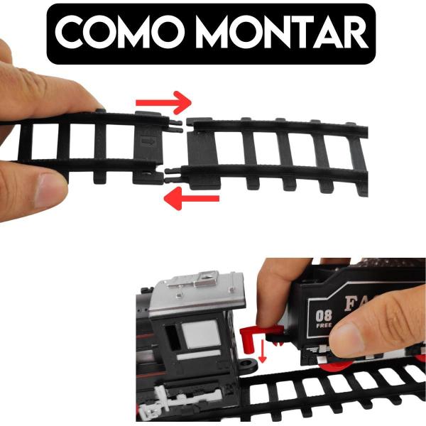 Imagem de Brinquedo trem carga Ferrorama Grande 320cm trilho à pilha