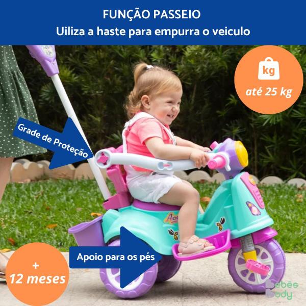 Imagem de Brinquedo Tricicolo Avespa Empurrar Pedal Menino Menina Presente Motoca 1 2 anos