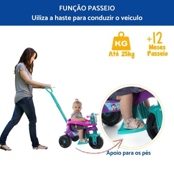 Imagem de Brinquedo Tricicolo Motoca Infantil Empurrar Pedal Presente Menina Criança Bebê  1 2 3 anos Motoquinha 