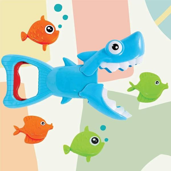 Imagem de Brinquedo Tubarão Mecânico Pega Peixinhos Infantil Buba