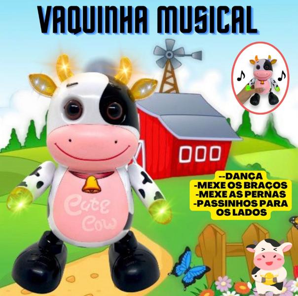 Imagem de Brinquedo Vaca Musical Som/ Luz Dança Criança Bebê Infantil