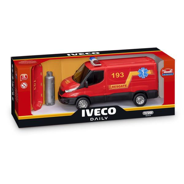 Imagem de Brinquedo Van Iveco Daily Furgão Resgate Com Acessórios