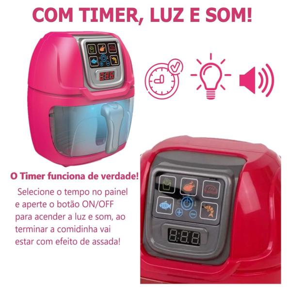 Imagem de Brinquedos Air Fryer Cozinha Kids Infantil Fritadeira DmToys