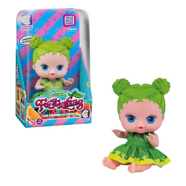 Imagem de Brinquedos Boneca Coleção Frutinhas Limão com Cheirinho de Frutas Plástico Vinil 19cm Verde Cotiplas - 2512