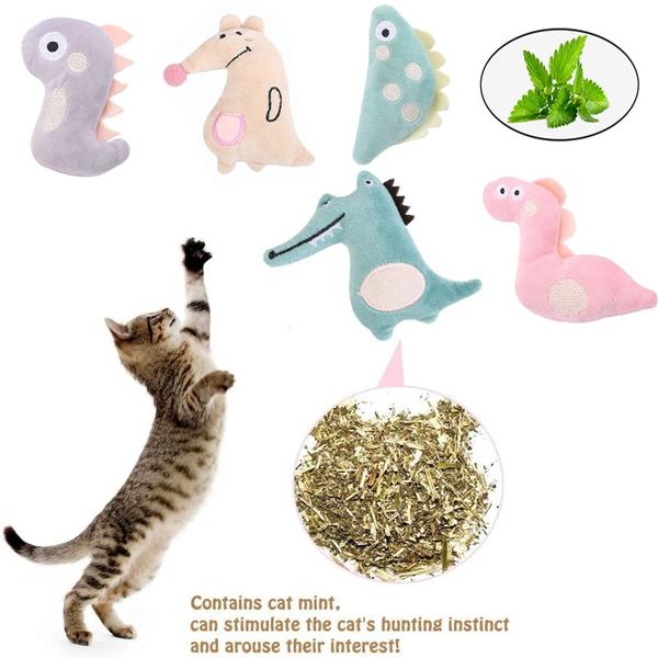 Imagem de Brinquedos Catnip Cat Jinrui-t, 5 peças para gatos de interior, pelúcia macia