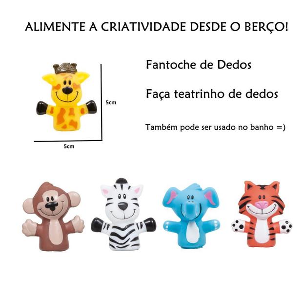 Imagem de Brinquedos de Banho Baby Dedoches Divertidos com Bichos do Mar Bebê