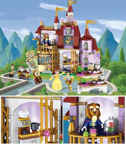 Imagem de Brinquedos de bloco de construção montados princesa Bell Magic Castle Chi