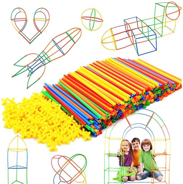 Imagem de Brinquedos de construção Wokex Straw Constructor Stem 200PCS