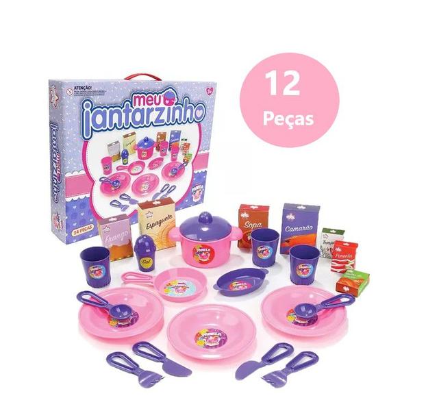 Brinquedos de Crianças Educativo Cozinha Grande com Jantar - Big Star Brinquedos Imagem de Brinquedos de Crianças Educativo Cozinha Grande com Jantar