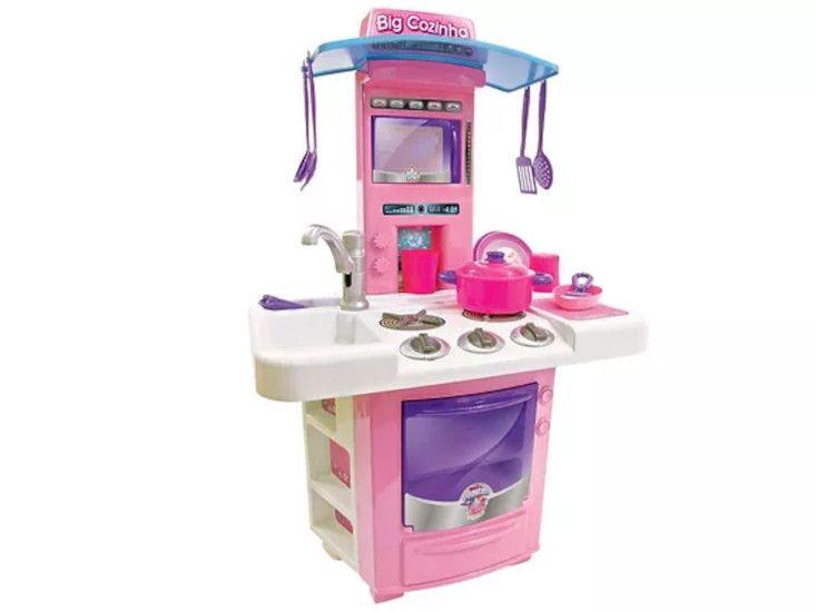 Brinquedos de Crianças Educativo Cozinha Grande com Jantar - Big Star Brinquedos Imagem de Brinquedos de Crianças Educativo Cozinha Grande com Jantar