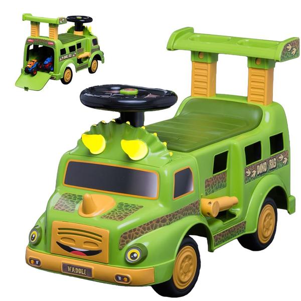 Imagem de Brinquedos de dinossauro Ride On Cars WADDLE para crianças de 1 a 3 anos com 2 equipamentos