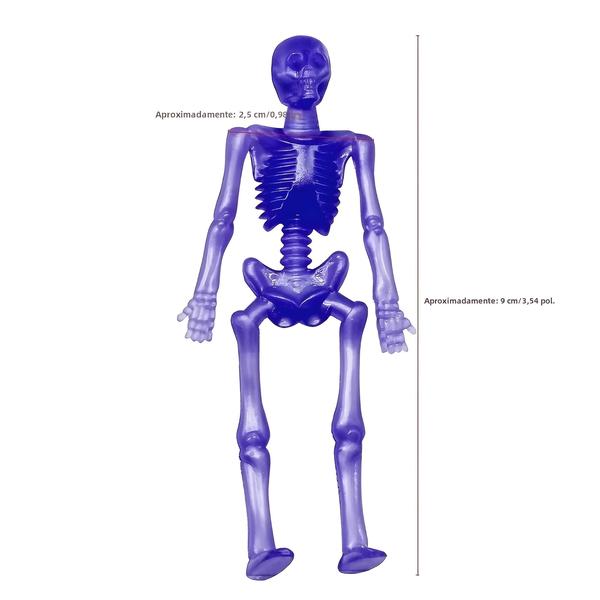 Imagem de Brinquedos de Esqueleto de Crânio Mole - Cores Sortidas - 10/20/30/50 Peças - Festa Infantil
