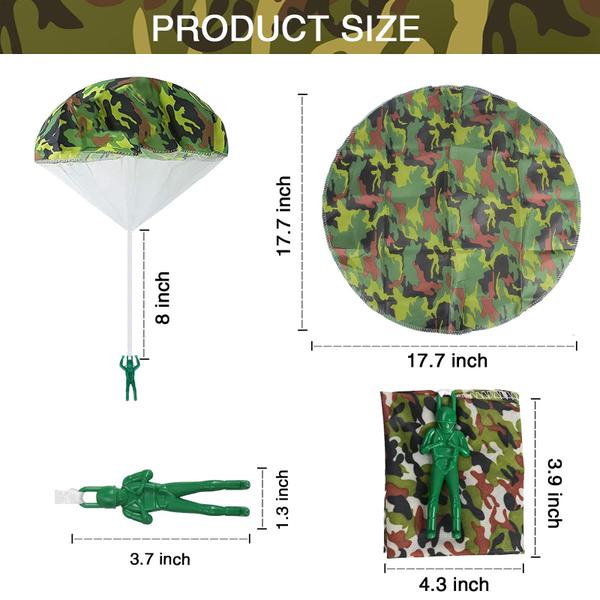 Imagem de Brinquedos de paraquedas ZWBLZY Army Camo para crianças com bonecos masculinos do exército