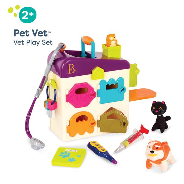 Imagem de Brinquedos Doctor Kit B. Brinquedo Pet Vet Pretend Play para crianças a partir de 2 anos