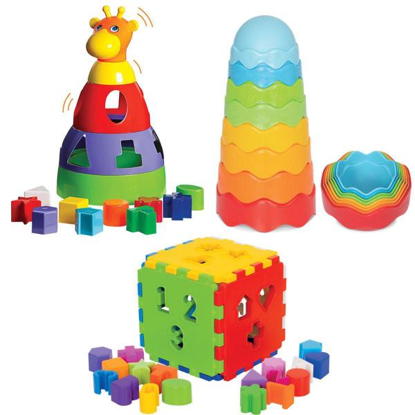 Imagem de Brinquedos Educativos 1 Ano - Girafa, Cubo e Torre