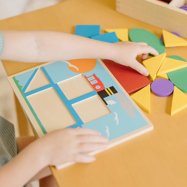 Imagem de Brinquedos educativos Melissa & Doug Beginner Pattern Blocks