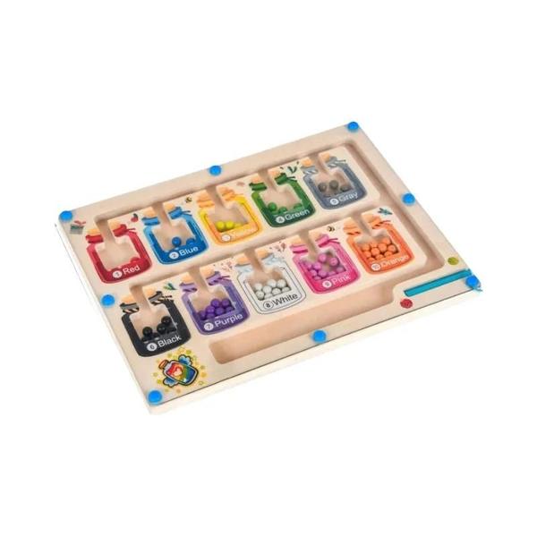 Brinquedos Educativos Montessori Magnéticos de Madeira Colorida para Crianças Imagem de Brinquedos Educativos Montessori Magnéticos de Madeira Colorida para Crianças