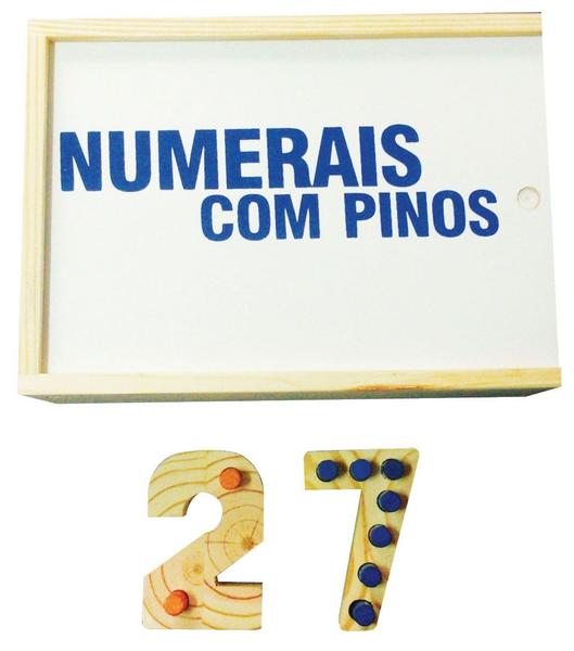 Imagem de Brinquedos Educativos - Numerais Com Pinos 54 Peças