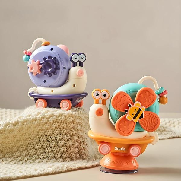 Brinquedos Giratórios Sensoriais Montessori - Ventosas para Bebês - Brinquedo de Viagem para Desenvolvimento de Motricidade Fina Imagem de Brinquedos Giratórios Sensoriais Montessori - Ventosas para Bebês - Brinquedo de Viagem para Desenvolvimento de Motricidade Fina