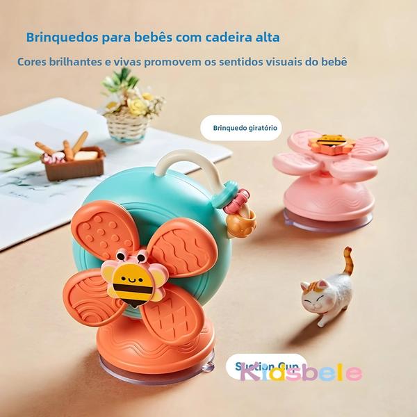 Imagem de Brinquedos Giratórios Sensoriais Montessori - Ventosas para Bebês - Brinquedo de Viagem para Desenvolvimento de Motricidade Fina