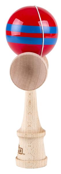 Imagem de Brinquedos Kendama Duncan Komodo vermelhos com listras azuis