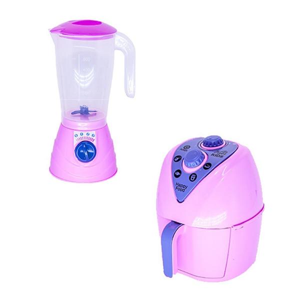 Imagem de Brinquedos Menina Cozinha Infantil Air Fryer Panelinhas 22pç