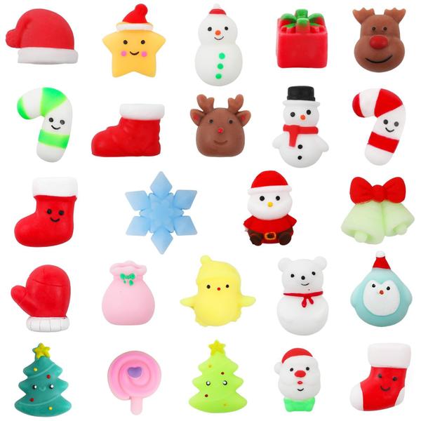 Imagem de Brinquedos Mochi Squishy de Natal DERAYEE, 24 unidades para crianças