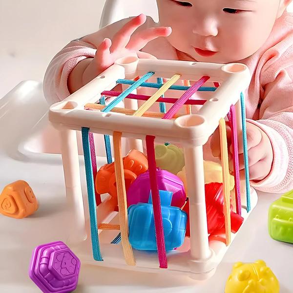 Brinquedos Montessori Coloridos para Bebês (0-12 Meses) - Blocos de Classificação Educacionais Imagem de Brinquedos Montessori Coloridos para Bebês (0-12 Meses) - Blocos de Classificação Educacionais