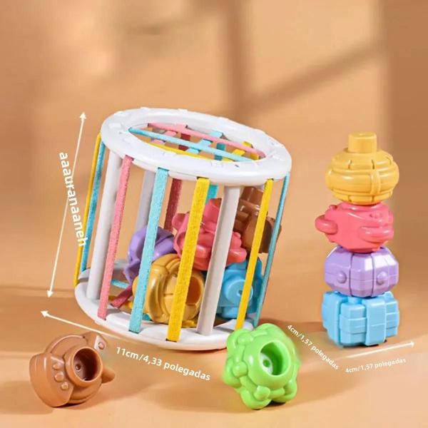 Brinquedos Montessori Coloridos para Bebês (0-12 Meses) - Blocos de Classificação Educacionais Imagem de Brinquedos Montessori Coloridos para Bebês (0-12 Meses) - Blocos de Classificação Educacionais