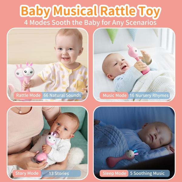 Imagem de Brinquedos musicais de iluminação Baby Rattle alilo Smart Bunny