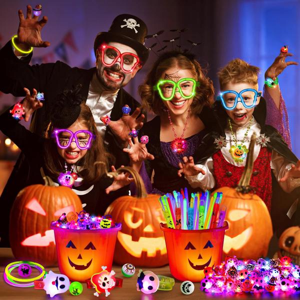 Imagem de Brinquedos para festas de Halloween Malhaii 96 unidades com bastões luminosos