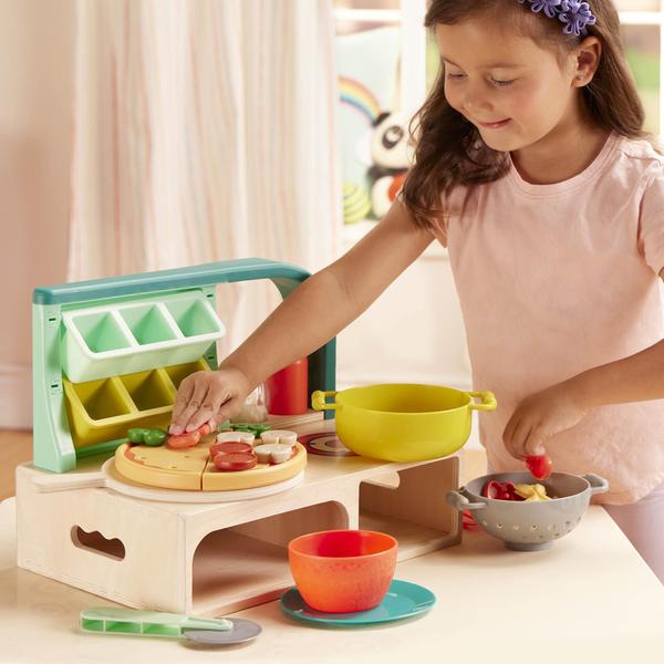 Imagem de Brinquedos Playset B. Mini Chef Pizza-n-Pasta com 45 peças de 3 anos ou mais