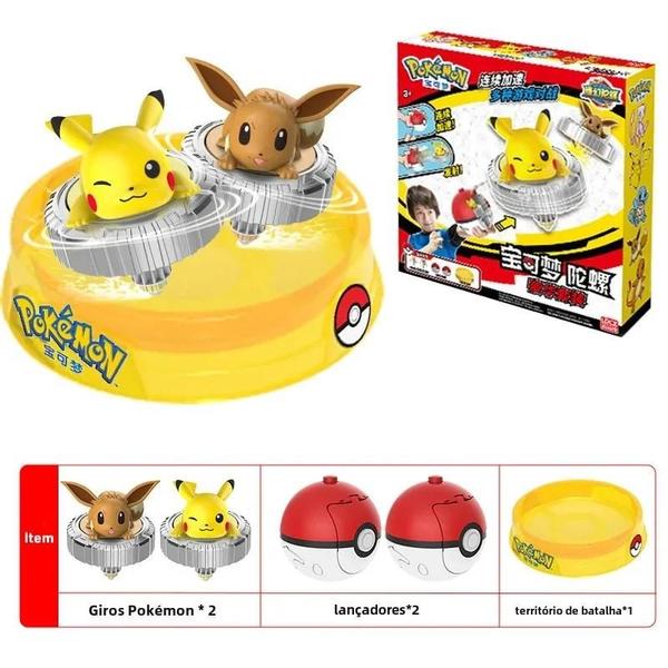 Imagem de Brinquedos Pokémon Beyblade - Figuras de Pikachu, Charmander, Squirtle e Mewtwo