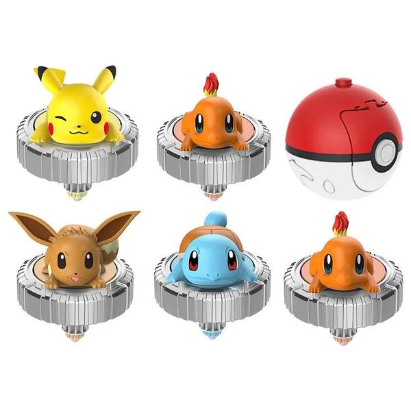 Imagem de Brinquedos Pokémon Beyblade - Figuras de Pikachu, Charmander, Squirtle e Mewtwo