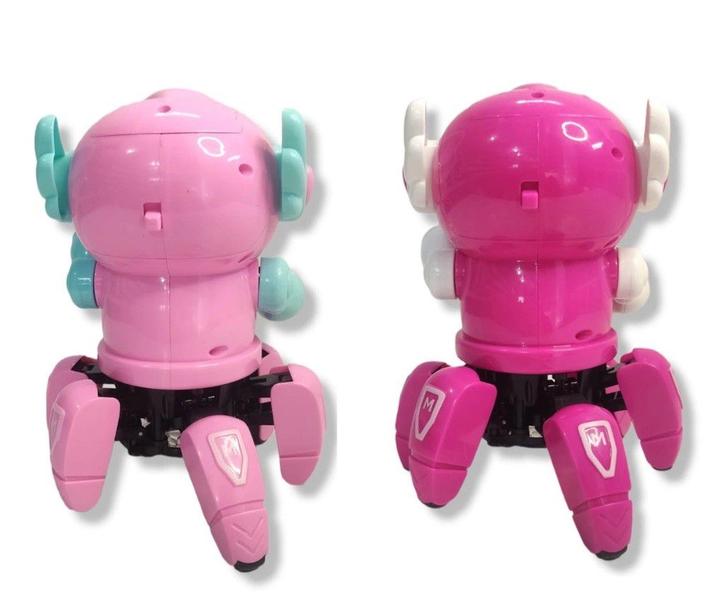 Imagem de Brinquedos Robô Aranha Dançarina Rosa Infantil Com Luz e Som