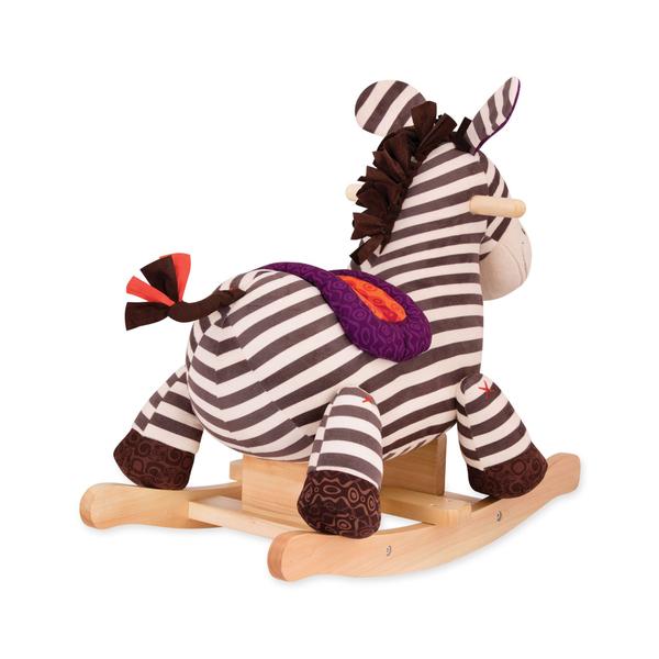 Imagem de Brinquedos Rocking Zebra B. da Battat Kazoo Wooden para crianças maiores de 18 milhões