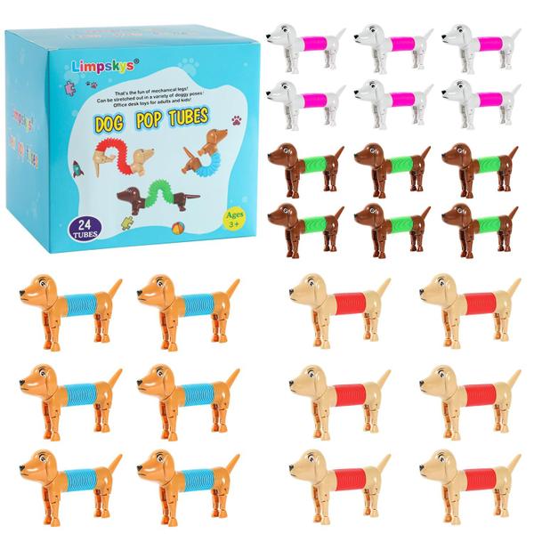 Imagem de Brinquedos sensoriais Pop Tubes Toy Dog Robot Dog Fidget para crianças