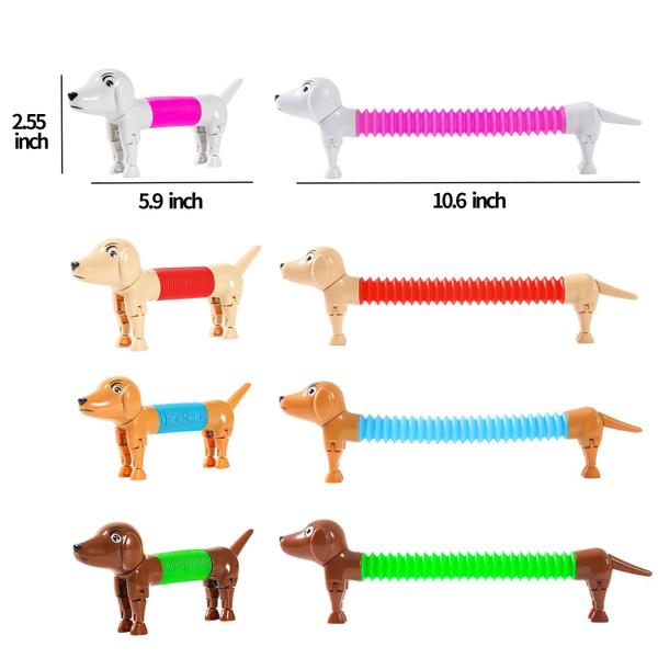 Imagem de Brinquedos sensoriais Pop Tubes Toy Dog Robot Dog Fidget para crianças