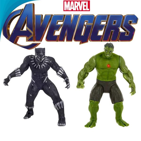 Imagem de Brinquedos Sortidos Herois Vingadores Pantera Negra Homem Aranha Hulk Brinquedo Para Colecionar Oficial