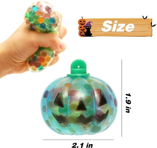 Imagem de Brinquedos Squishy Pumpkin Stress Ball, 6 peças para crianças de Halloween