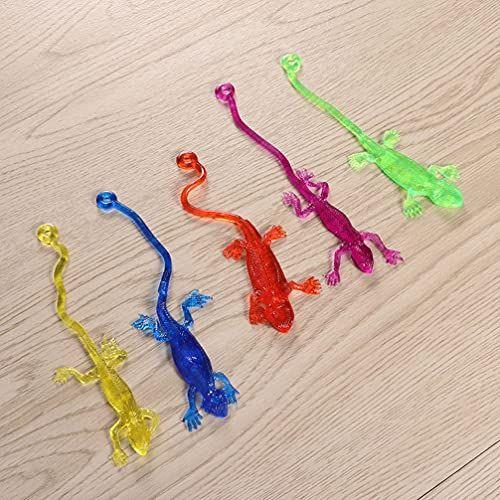 Imagem de Brinquedos Sticky Lizards NUOBESTY Stretchy para festas infantis, 20 unidades