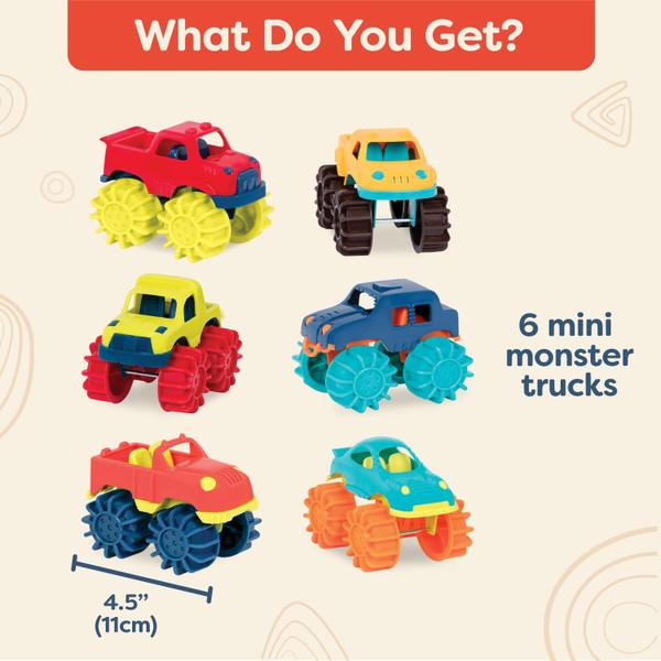 Imagem de Brinquedos Toy Mini Monster Trucks B. para crianças de 2 anos ou mais